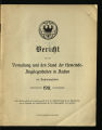 Bericht über die Verwaltung und den Stand der Gemeinde-Angelegenheiten in Aachen / 1911