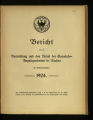 Bericht über die Verwaltung und den Stand der Gemeinde-Angelegenheiten in Aachen / 1924