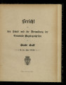 Bericht über den Stand und die Verwaltung der Gemeinde-Angelegenheiten der Stadt Kalk / 1895/96
