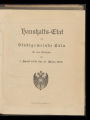 Haushalts-Etat der Stadtgemeinde Köln / 1902