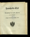 Haushalts-Etat der Stadtgemeinde Köln / 1903