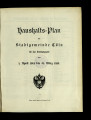 Haushalts-Plan der Stadtgemeinde Cöln / 1914