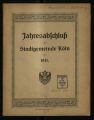 Jahresabschluß der Stadtgemeinde Köln / 1921