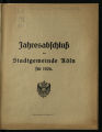 Jahresabschluß der Stadtgemeinde Köln / 1926