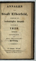 Annalen der Stadt Elberfeld / XV. Jahrgang 1828, Heft XIII