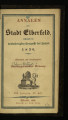 Annalen der Stadt Elberfeld / XVII. Jahrgang 1830, Heft XV