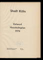 Entwurf Haushaltsplan Stadt Köln / 1974