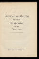 Verwaltungsbericht der Stadt Wuppertal / 1932
