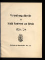 Verwaltungsbericht der Stadt Homborn am Rhein / 1928/29