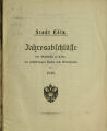Jahresabschlüsse der Stadtkasse zu Cöln, der selbständigen Kassen und Nebenfonds / 1916