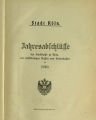 Jahresabschlüsse der Stadtkasse zu Köln, der selbständigen Kassen und Nebenkassen / 1919