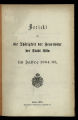 Bericht über die Thätigkeit der Feuerwehr der Stadt Köln / 1884/85