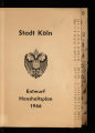 Entwurf Haushaltsplan Stadt Köln / 1966