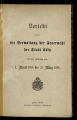 Bericht über die Verwaltung der Feuerwehr der Stadt Köln / 1888/89