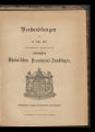Verhandlungen des im Jahre 1870 versammelt gewesenen zwanzigsten Rheinischen Provinzial-Landtages...