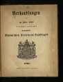Verhandlungen des im Jahre 1868 versammelt gewesenen neunzehnten Rheinischen Provinzial-Landtages...