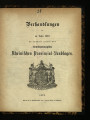 Verhandlungen des im Jahre 1872 versammelt gewesenen einundzwanzigsten Rheinischen...