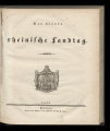 Übersicht der Verhandlungen der Rheinischen Provinzialstände auf dem vierten Landtage / 4. 1833