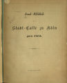 Final-Abschluß der Stadt-Casse zu Köln / 1873