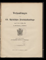 Verhandlungen des 60. Rheinischen Provinziallandtags / 60.1921