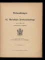 Verhandlungen des 62. Rheinischen Provinziallandtags / 62.1922