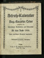 Adreß-Kalender des Regierungs-Bezirks Trier / 101. Jahrgang 1906