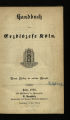Handbuch der Erzdiözese Köln / 9.1860