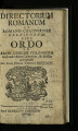 Directorium Romanum et Romano-Coloniense clericorum / 1796