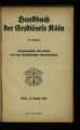 Handbuch der Erzdiözese Köln / 22.1920