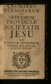 Catalogus personarum et officiorum Provinciae Societatis Jesu ad Rhenum Inferiorem