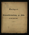 Budget der Armen-Verwaltung zu Köln / 1851