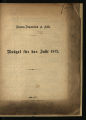 Budget für das Jahr / 1872