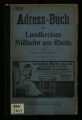 Adress-Buch des Landkreises Mülheim am Rhein / 1903