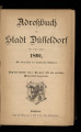 Adressbuch der Stadt Düsseldorf / 1891