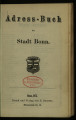 Adress-Buch der Stadt Bonn / 1875