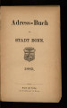 Adress-Buch der Stadt Bonn / 1885