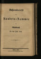 Jahresbericht der Handelskammer zu Gladbach / 1858