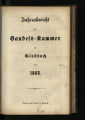 Jahresbericht der Handelskammer zu Gladbach /1863