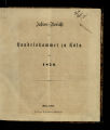 Jahres-Bericht der Handelskammer zu Köln / 1859