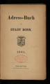 Adress-Buch der Stadt Bonn / 1881