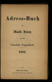 Adress-Buch der Stadt Bonn und der Gemeinde Poppelsdorf / 1889