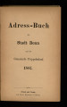 Adress-Buch der Stadt Bonn und der Gemeinde Poppelsdorf / 1887