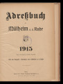 Adreßbuch für Mülheim an der Ruhr / 1915
