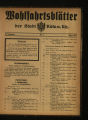 Wohlfahrtsblätter der Stadt Köln / 1923