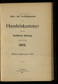 Jahres- und Verwaltungsbericht der Handelskammer für den Stadtkreis Duisburg / 1903