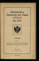 Statistisches Jahrbuch der Stadt Cöln / 1. Jahrgang 1911