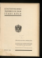 Statistisches Jahrbuch der Stadt Köln / 20. Jahrgang 1930