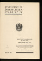 Statistisches Jahrbuch der Stadt Köln / 21. Jahrgang 1931