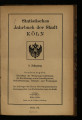 Statistisches Jahrbuch der Stadt Köln / 9. Jahrgang SDRA 1920#3
