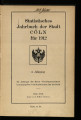 Statistisches Jahrbuch der Stadt Cöln / 2. Jahrgang 1912